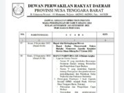 JADWAL KEGIATAN DPRD PROVINSI NTB MASA PERSIDANGAN III TAHUN SIDANG 2022 BULAN SEPTEMBER S/D DESEMBER 2022 PERUBAHAN PERTAMA