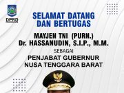 SELAMAT ATAS PELANTIKAN PENJABAT GUBERNUR NTB BARU