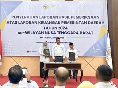 Wakil Ketua III DPRD NTB Hadiri Penyerahan LHP Kepatuhan atas Pengelolaan RSUD