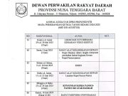 JADWAL KEGIATAN DPRD PROVINSI NTB MASA PERSIDANGAN KETIGA TAHUN SIDANG 2024-2025