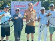 Pembukaan Cabang Olahraga Tenis dalam rangka Festival Olahraga Masyarakat Nasional (FORNAS) VIII Tahun 2025 di Lapangan Tenis DPRD Provinsi NTB