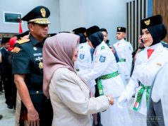 Pengukuhan 45 anggota Pasukan Pengibar Bendera Pusaka (Paskibraka) tingkat Provinsi NTB Tahun 2025