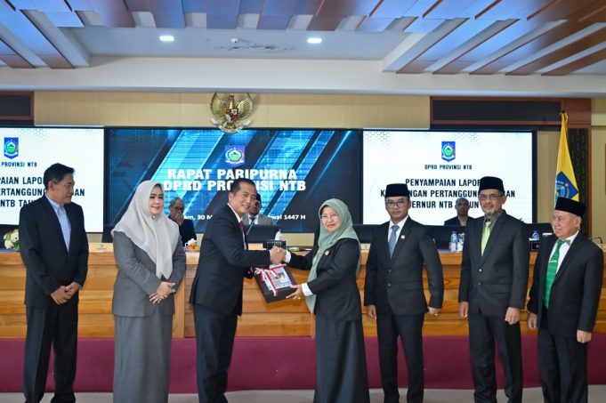 Rapat Paripurna DPRD NTB: Penyampaian Laporan Keterangan Pertanggungjawaban Gubernur NTB Tahun 2025