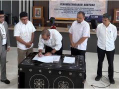 Sekretaris DPRD NTB Hadiri Penandatanganan Kontrak Perencanaan Teknis Pembangunan Fasilitas Publik